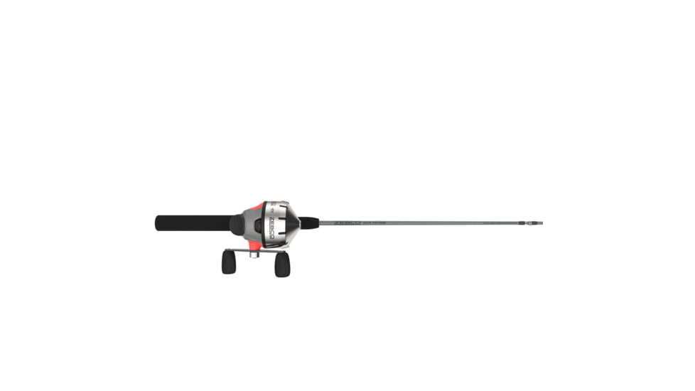 Zebco 404 Hoss Spincast Reel and Rod Combo, 5ft 6in 2-PC Rod, Medium, Moderate-Fast, SZ 40 Reel, 32-PC Eagle Claw Tackle Kit, RH Retrieve, Gray/Red, 404HOSSEC562M.FB4