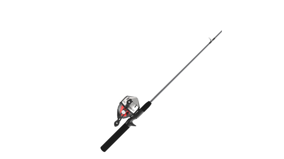 Zebco 404 Hoss Spincast Reel and Rod Combo, 5ft 6in 2-PC Rod, Medium, Moderate-Fast, SZ 40 Reel, 32-PC Eagle Claw Tackle Kit, RH Retrieve, Gray/Red, 404HOSSEC562M.FB4