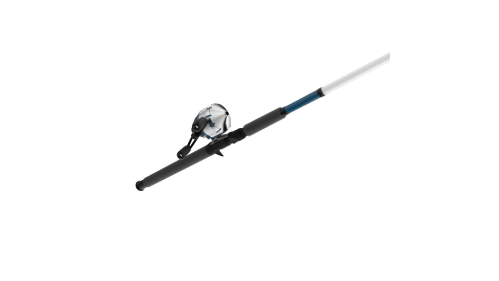 Zebco 606 Salt Fisher Spincast Reel and Rod Combo, 7ft 2-PC Telescopic Rod, Med-Heavy, Mod-Fast, SZ 60 Reel, 19-PC Eagle Claw Tackle Kit, RH Retrieve, Blue, 606SWEC702MH.FB4