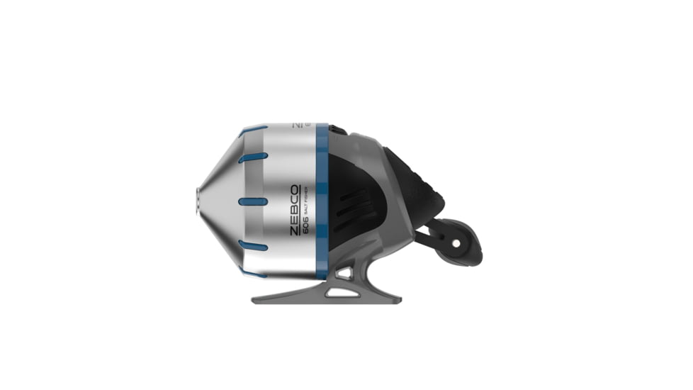 Zebco 606 Salt Fisher Spincast Reel and Rod Combo, 7ft 2-PC Telescopic Rod, Med-Heavy, Mod-Fast, SZ 60 Reel, 19-PC Eagle Claw Tackle Kit, RH Retrieve, Blue, 606SWEC702MH.FB4