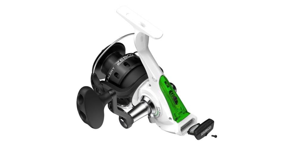 Zebco Bite Alert Spinning Reel and Rod Combo, 7ft 2-PC Fiberglass Pole, Extended EVA Handle, SZ 60 Reel, Pre-Spooled w/ 20lb Zebco Line, 4.9-1 Ratio, Black/White, BA60702MHA.NS3