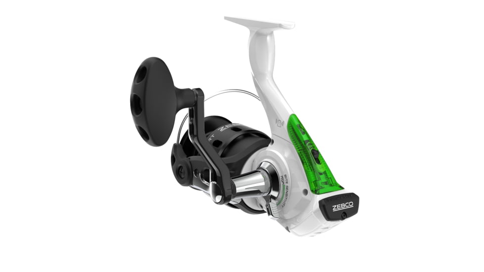 Zebco Bite Alert Spinning Reel and Rod Combo, 7ft 2-PC Fiberglass Pole, Extended EVA Handle, SZ 60 Reel, Pre-Spooled w/ 20lb Zebco Line, 4.9-1 Ratio, Black/White, BA60702MHA.NS3