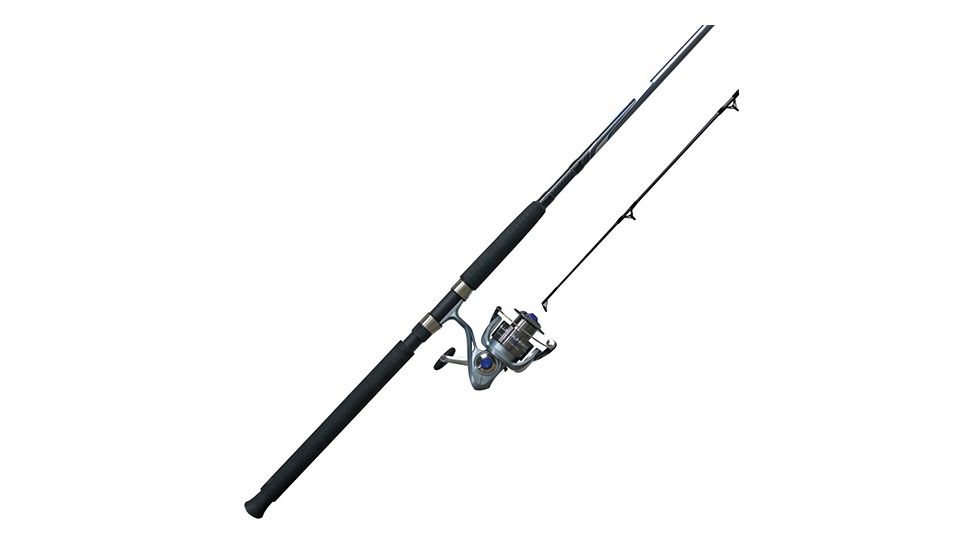 Quantum Blue Runner Rod and Reel Combo, 7ft 0in, Medium-Heavy, Fast, 2, 5.2-1, 1, Ambidextrous, Blue, BLR50702MHA,,NS3