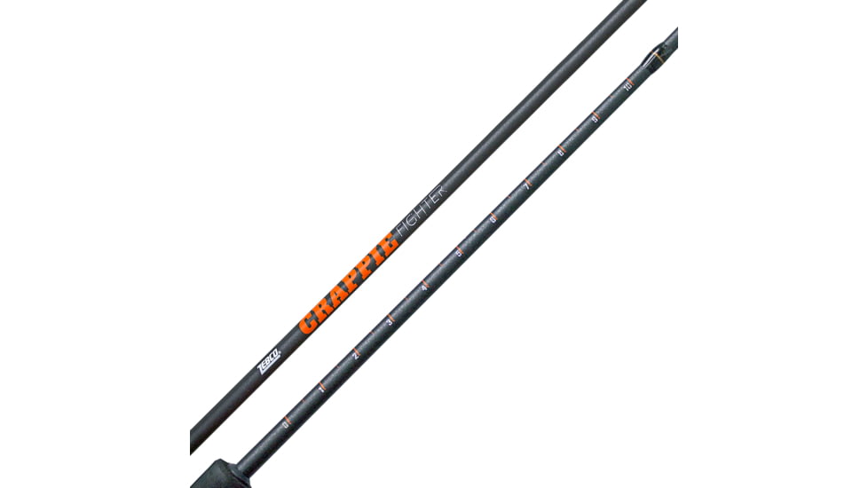 Zebco Crappie Fighter Spinning Combo, 78 in, Gray/Orange, CRFUL662LA.NS4
