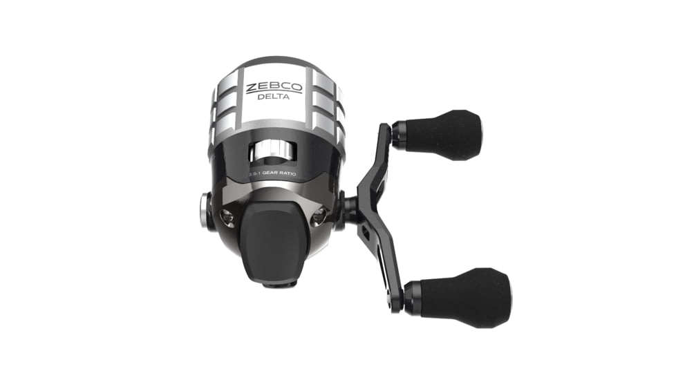 Zebco Delta Spincast Reel, SZ 20 Reel, Changeable Righ/Left Retrieve, Dual Ceramic Pick-Up Pins, Pre-Spooled w/ 6lb Zebco Fishing Line, Braid Ready, Cool Gray, ZD20A.BX3
