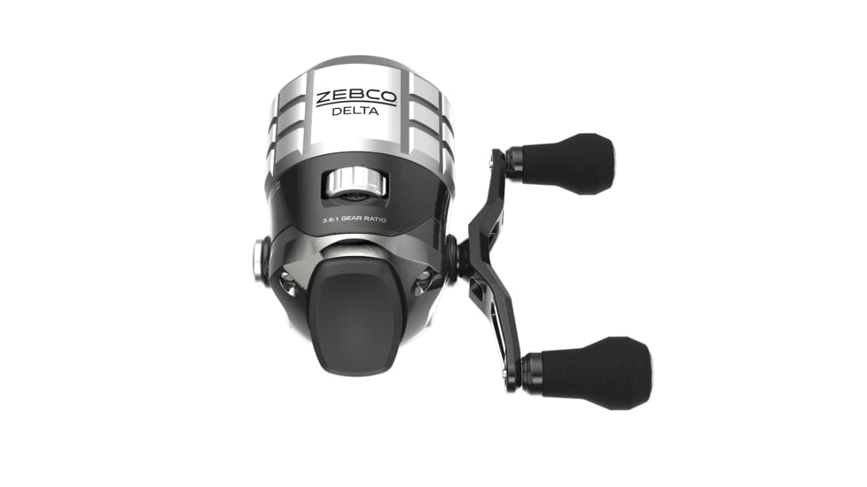 Zebco Delta Spincast Reel, SZ 30 Reel, Changeable Righ/Left Retrieve, Dual Ceramic Pick-Up Pins, Pre-Spooled w/ 10lb Zebco Fishing Line, Braid Ready, Cool Gray, ZD30A.BX3