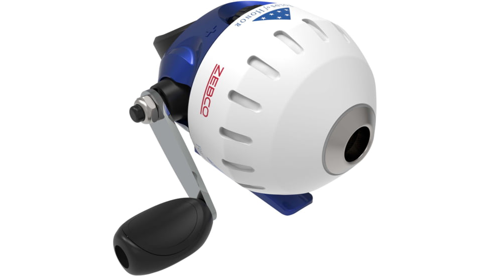 Zebco Folds Of Honor Spincast Combo Rod, 6ft, Medium, Moderate, 2 Pieces, Blue/White, FOHLC3602M.NS4