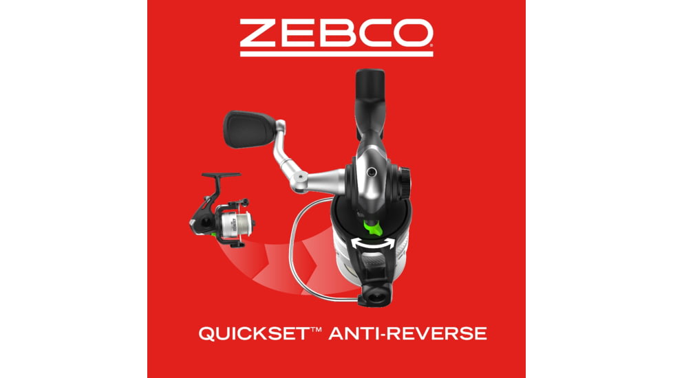 Zebco 33 Micro Spinning Reel and Telescopic Rod Combo, Extendable 19in to 5ft Telescopic Pole w/ ComfortGrip Rod Handle, QuickSet Anti-Reverse Reel, Silver/Black, 33MS505ULTELA.FB4