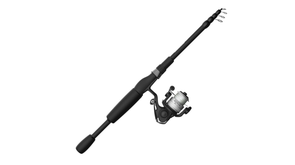 Zebco 33 Micro Spinning Reel and Telescopic Rod Combo, Extendable 19in to 5ft Telescopic Pole w/ ComfortGrip Rod Handle, QuickSet Anti-Reverse Reel, Silver/Black, 33MS505ULTELA.FB4
