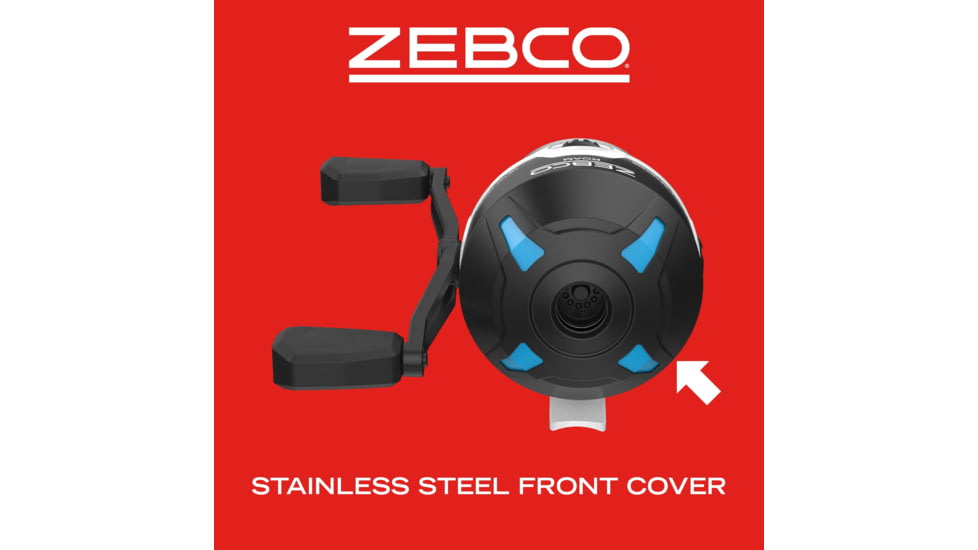 Zebco Roam Spincast Reel and Rod Combo, 6ft 2-PC Fiberglass Pole w/ ComfortGrip Handle, QuickSet Anti-Reverse Reel, Pre-Spooled w/ 10lb Zebco Line, Blue, ROAMBLSC602M.NS3