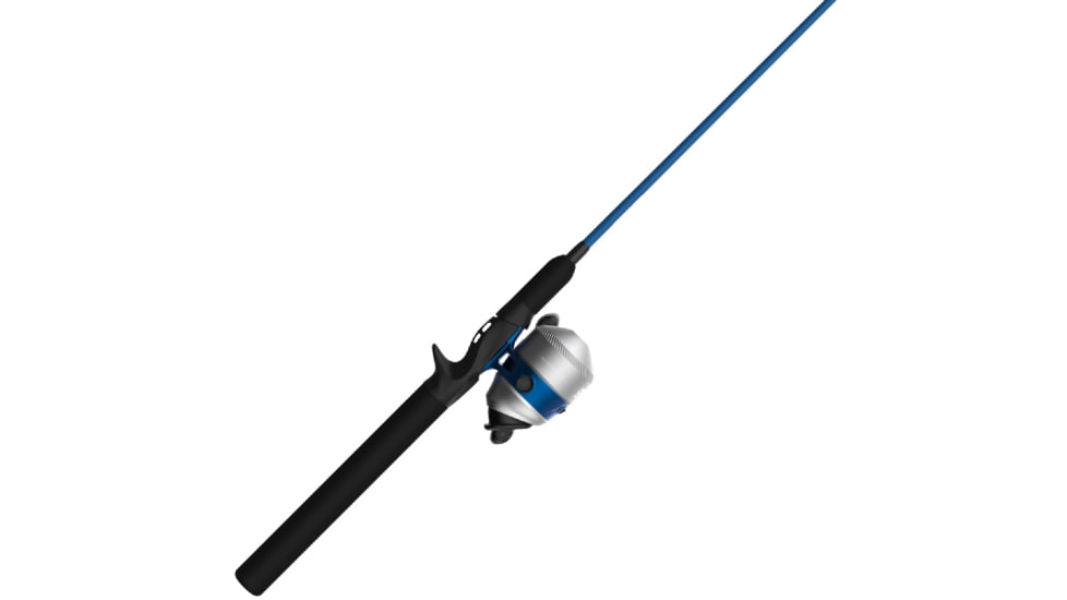 Zebco Salt Fisher 33 Spincast Reel and Rod Combo, 6ft 6in 2-PC Medium-Heavy, Moderate-Fast Fiberglass Rod, Interchangeable Retrieve, 12lb Line, Blue/Silver, SF33N662MH.NS3