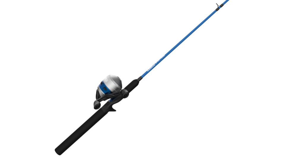 Zebco Salt Fisher 33 Spincast Reel and Rod Combo, 6ft 6in 2-PC Medium-Heavy, Moderate-Fast Fiberglass Rod, Interchangeable Retrieve, 12lb Line, Blue/Silver, SF33N662MH.NS3