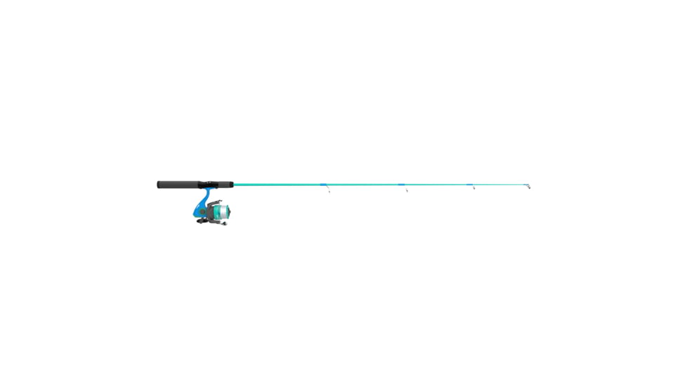Zebco Spyn 40 Salt Fisher Spinning Reel and Rod Combo, 6ft 6in 2-PC Telescopic Rod, Med-Heavy, Mod-Fast, SZ 40 Reel, 7-PC Strike King Tackle Kit, Blue/Green, SPYN40SK662MH.FB4
