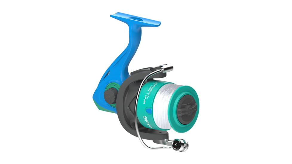 Zebco Spyn 40 Salt Fisher Spinning Reel and Rod Combo, 6ft 6in 2-PC Telescopic Rod, Med-Heavy, Mod-Fast, SZ 40 Reel, 7-PC Strike King Tackle Kit, Blue/Green, SPYN40SK662MH.FB4