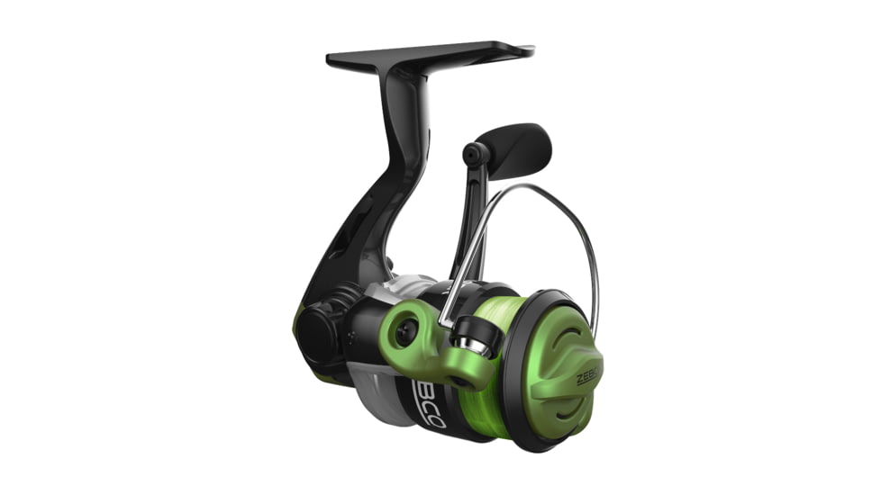 Zebco Stinger Spinning Reel, SZ 10 Changeable Righ/Left Retrieve, All-Metal Gears, Ball Bearing System, Pre-Spooled w/ 6lb Zebco Line, Silver/Black, Clam Pack, SSP10A.CP3