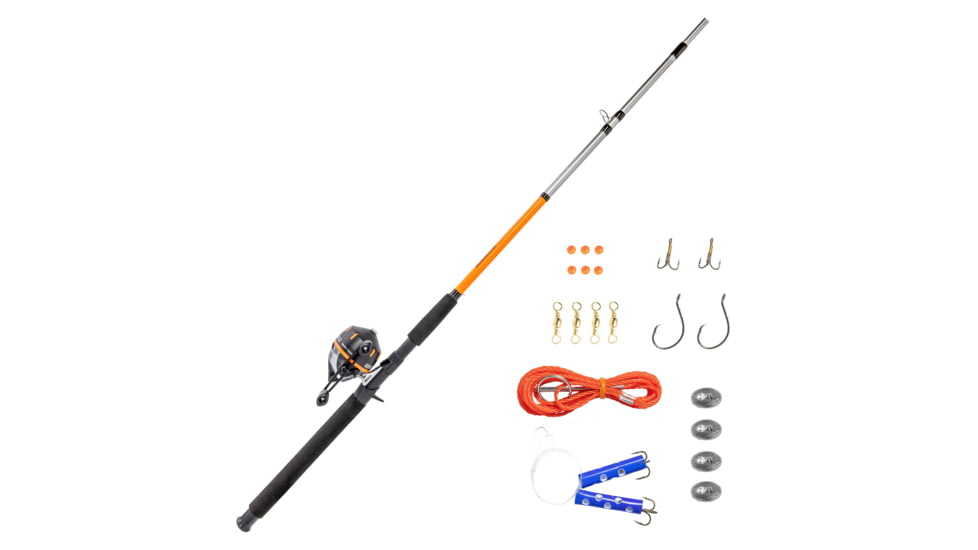 Zebco Ready Tackle Catfish 7 ft Spincast Combo w/Eagle Claw Tackle, 2 Pieces