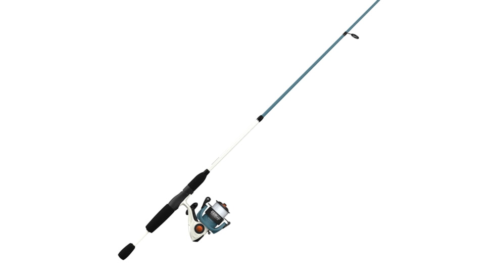 Zebco Custom-Z Spinning Reel and Rod Combo, 6ft 6in 2-PC Telescopic Rod, Medium, Moderate-Fast, SZ 30 Reel, 14-PC Strike King Tackle Kit, Blue/White, CZ30SK662M.FB4