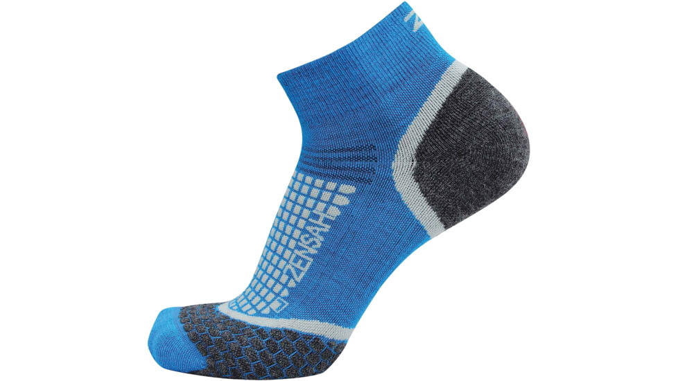 Zensah Grit Run Sock Qtr Blue Small 8564-320-03