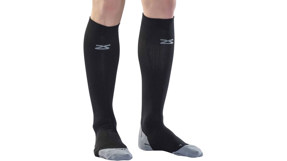 Zensah Tech+ Compress Sock Black Lg 8532-100-05