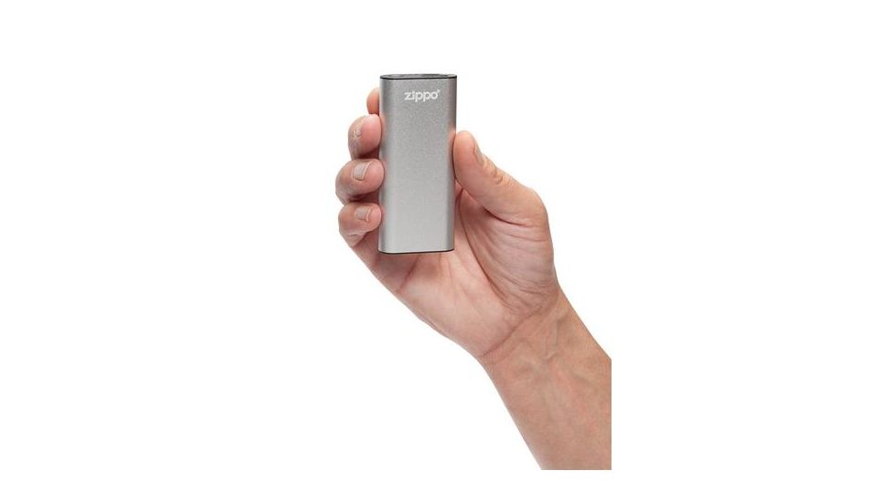 Zippo Silver HeatBank 3 Rechargeable Hand Warmer, USB compatible, 40509