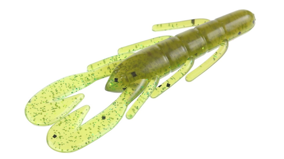 Zoom Micro UV Speed Craw 12Pk, Green Pumpkin/Chartreuse Belly, 156467