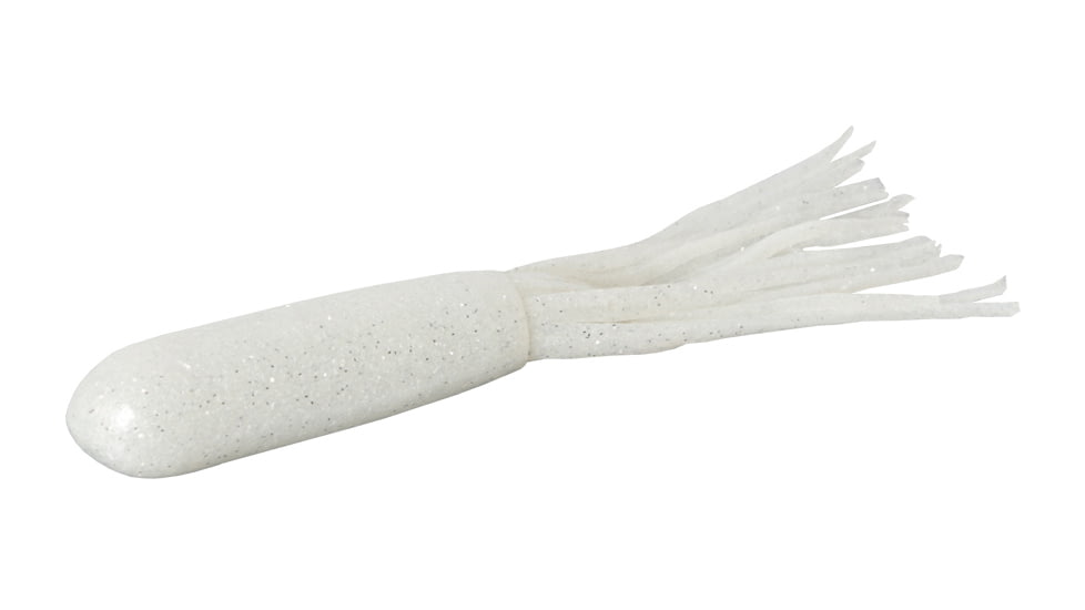 Zoom Super Tube Jig, 8 Pack, 4.25in, White Pearl Silver Glit, 121157