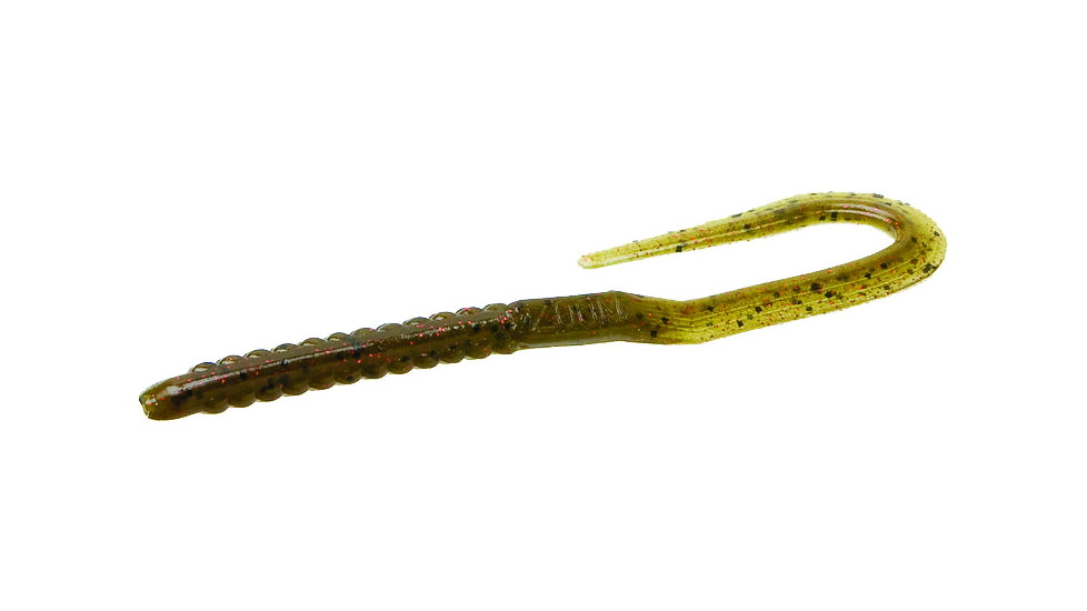 Zoom U-Tale Worm, 6 3/4in 20Pk, Green Pumpkin Red, 001202-SP
