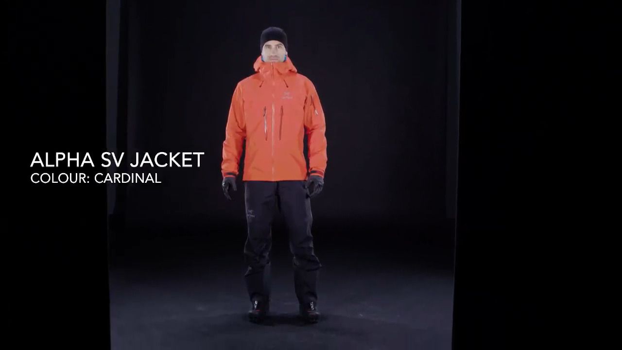 opplanet arcteryx alpha sv jacket cardinal video
