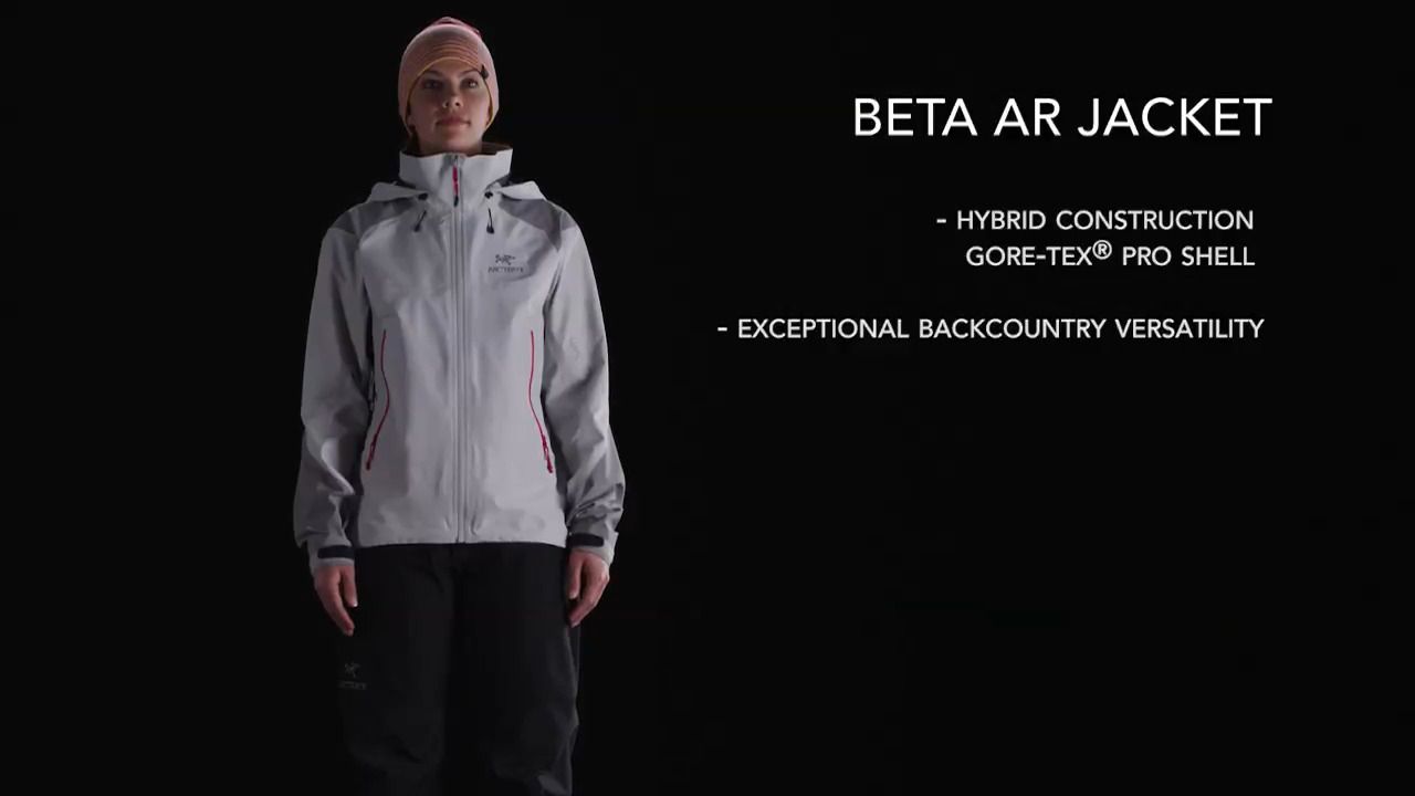 opplanet arcteryx beta ar jacket womens silver lininig video