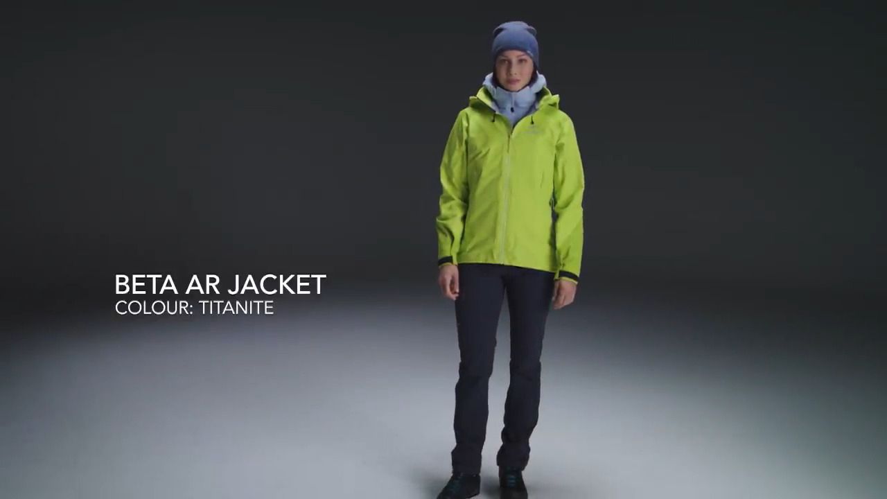 opplanet arcteryx beta ar jacket womens titanite video