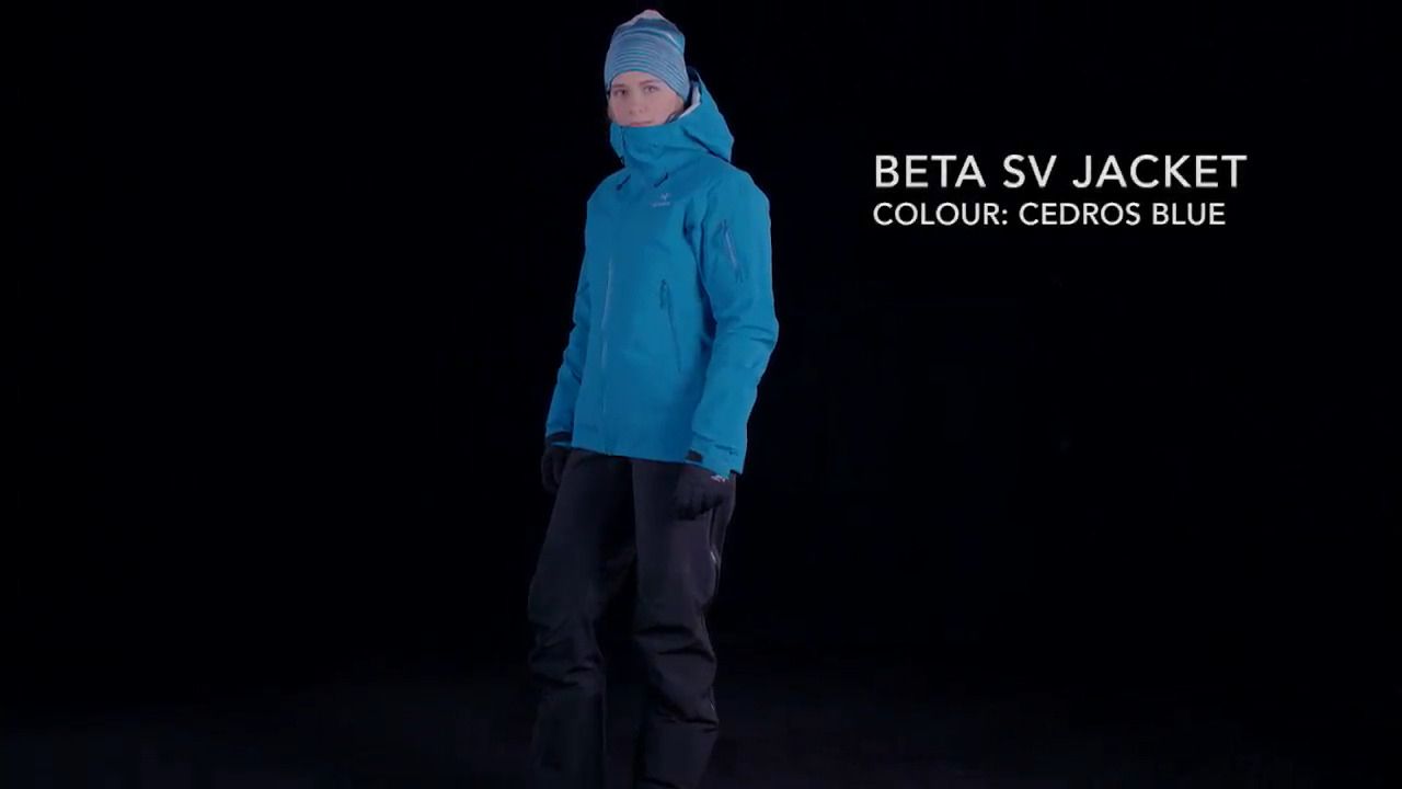 opplanet arcteryx beta sv jacket womens cedros blue video