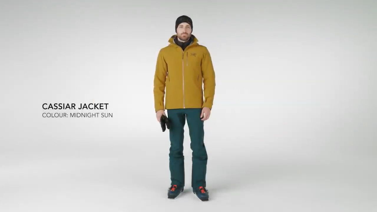 opplanet arcteryx cassiar jacket mens midnight sun video