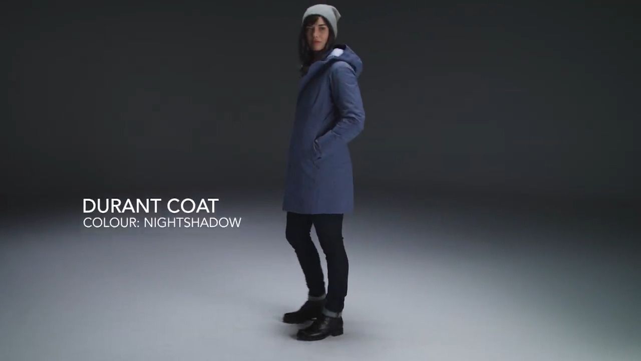 opplanet arcteryx durant coat womens nightshadow video