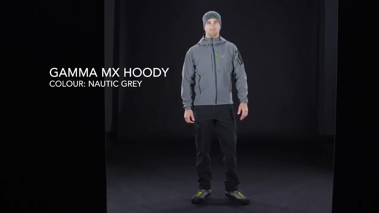opplanet arcteryx gamma mx hoody mens nautic grey video