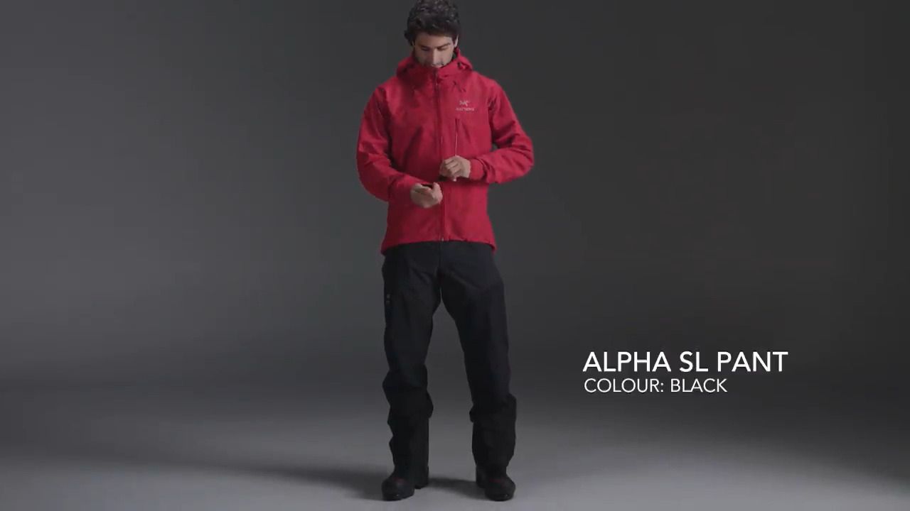 opplanet arcteryx mens alpha sl pant black video