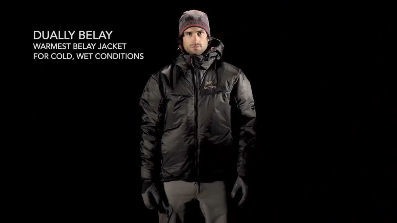 opplanet arcteryx mens dually belay parka black video