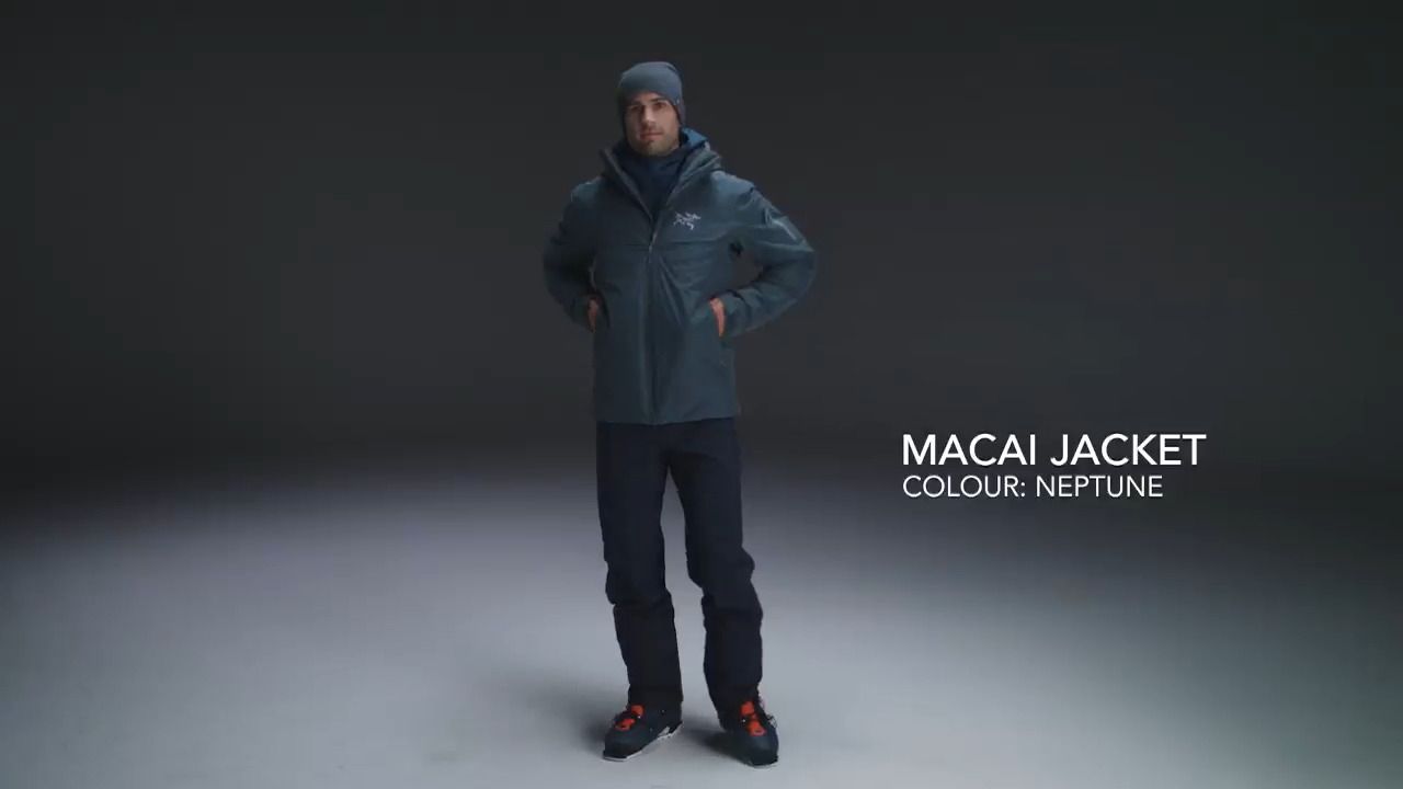 opplanet arcteryx mens macai jacket neptune video