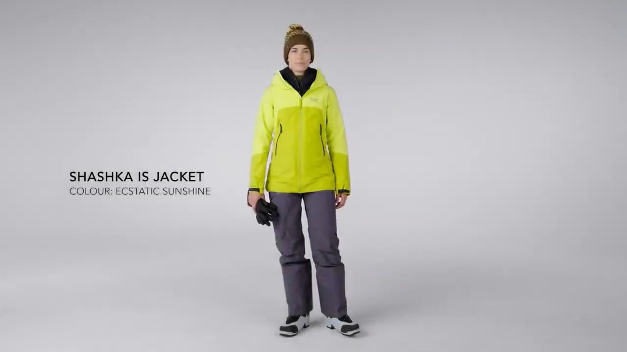 opplanet arcteryx shashka insulated jacket womens ecstatic sunshine video