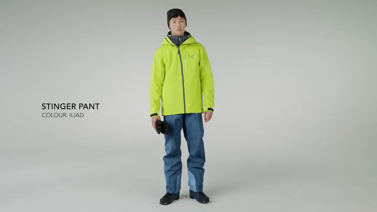 opplanet arcteryx stinger pant mens iliad video