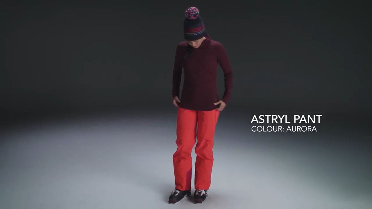 opplanet arcteryx womens astryl pant aurora video