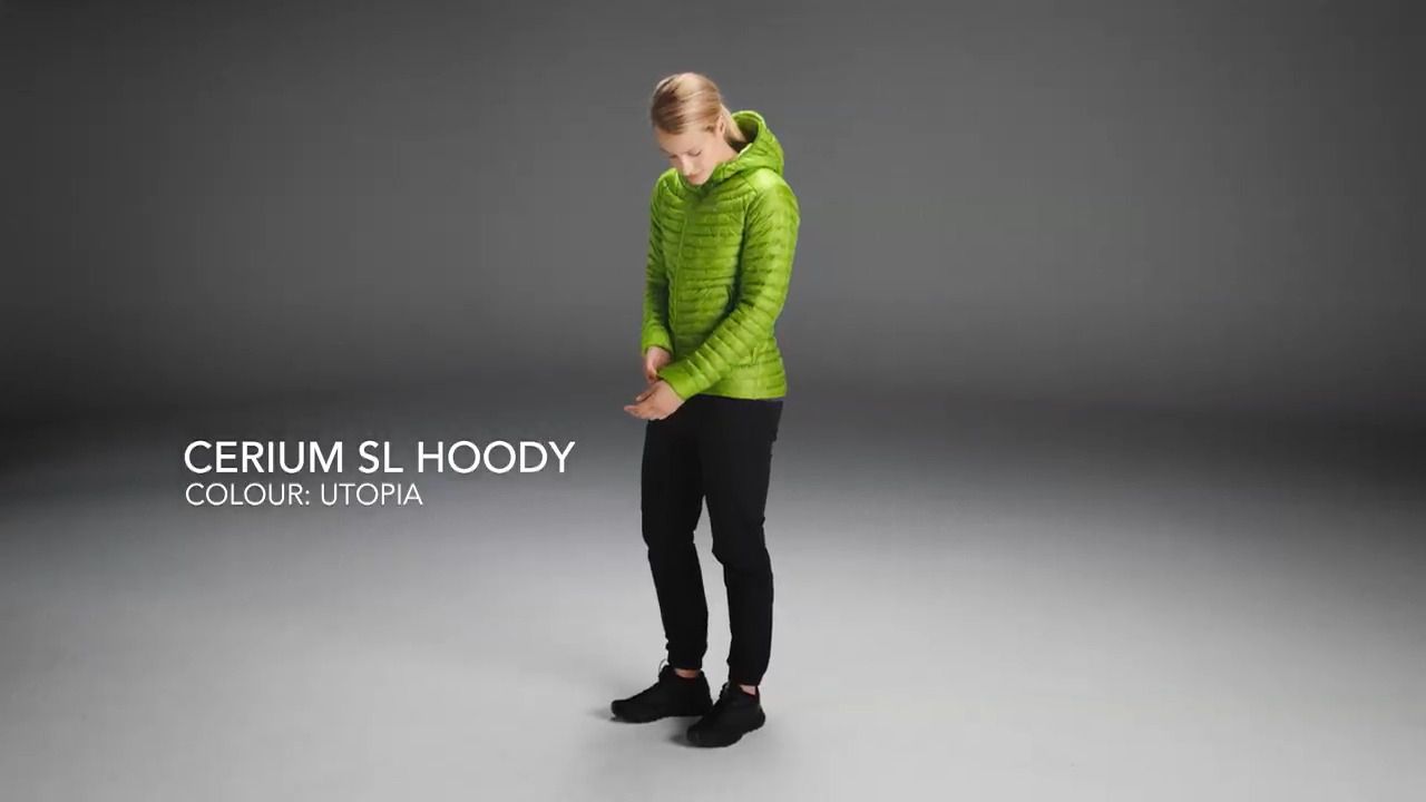 opplanet arcteryx womens cerium sl hoody utopia video