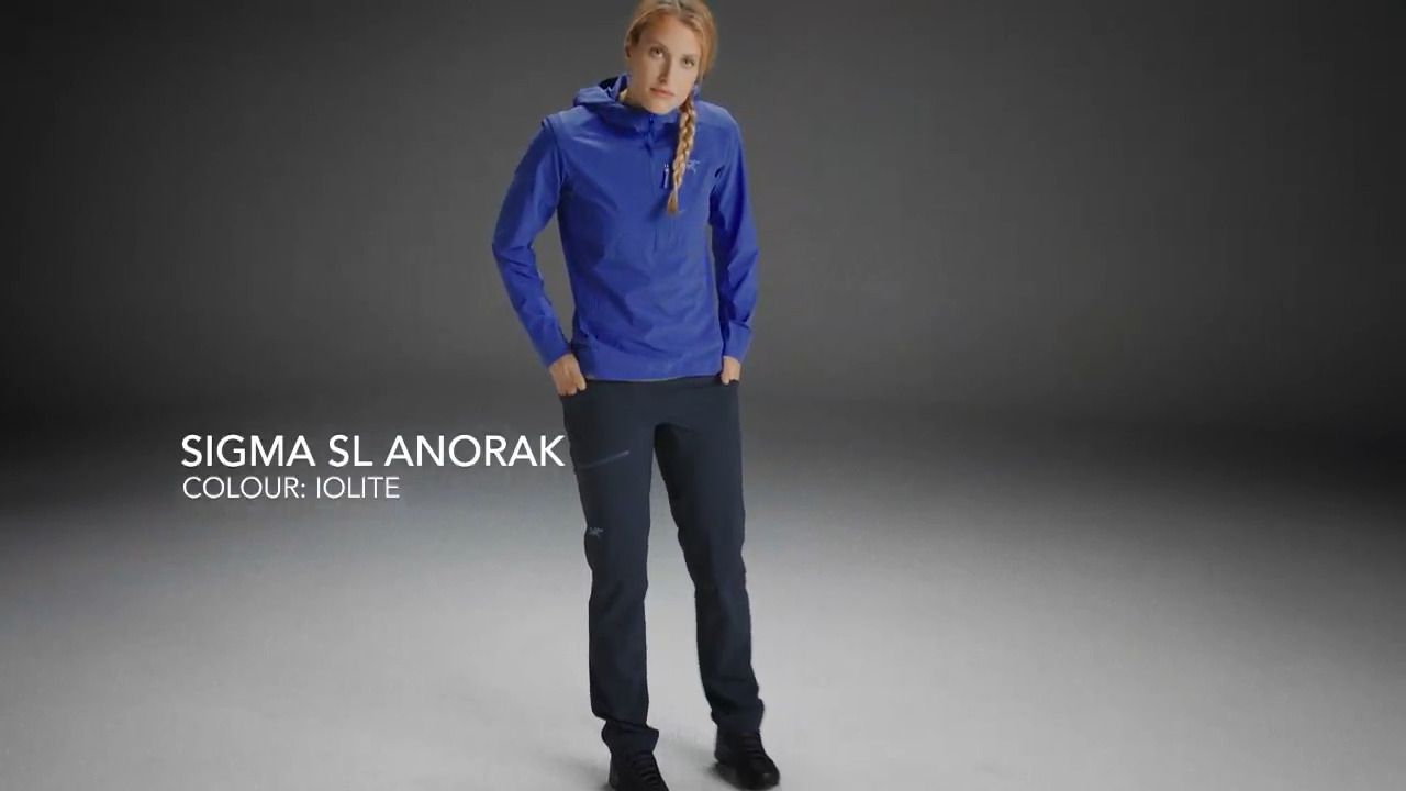 opplanet arcteryx womens sigma sl anorak pullover iolite video
