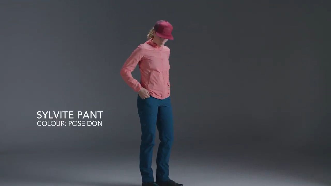 opplanet arcteryx womens sylvite pant poseidon video
