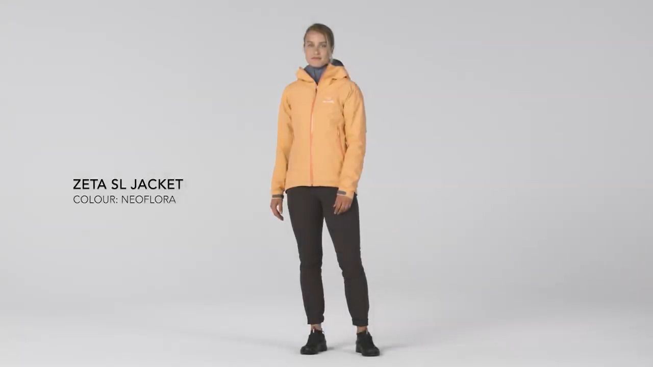 opplanet arcteryx womens zeta sl jacket neoflora video