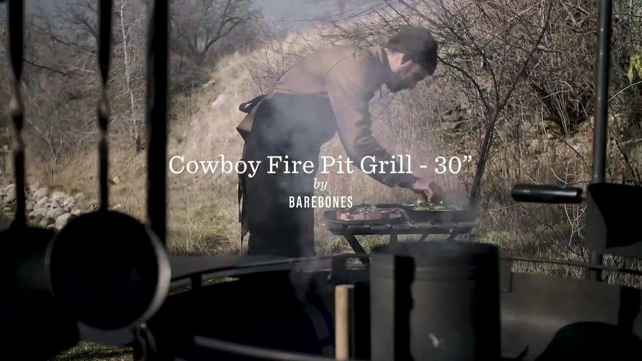 opplanet barebones cowboy fire pit grill video
