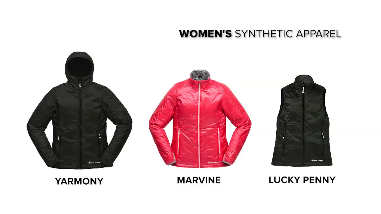 opplanet big agnes womens yarmony marvine and lucky penny synthetic jackets and vest video