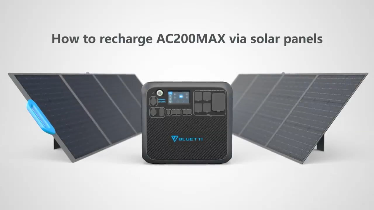 opplanet bluetti ac200max solar charging video