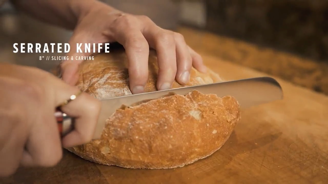 opplanet bubba blade kitchen series 8 serrated knife video