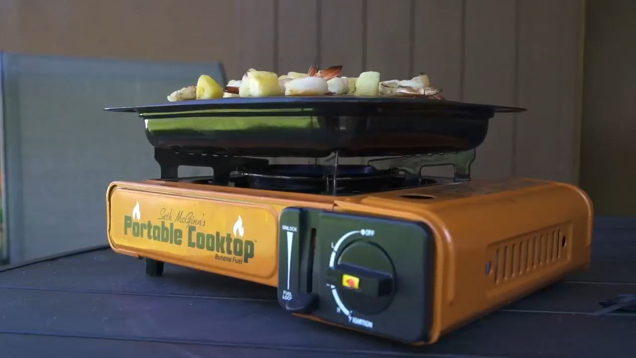 opplanet cancooker shrimp tacos on the portable cooktop video