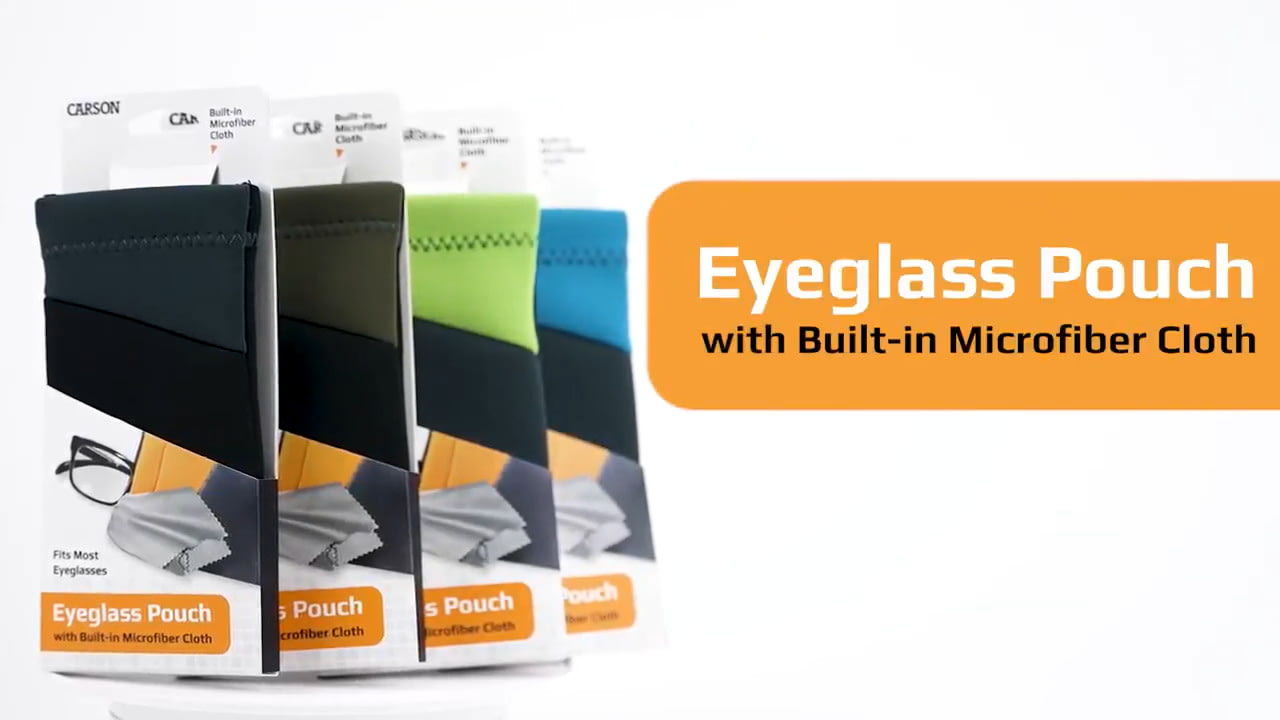 opplanet carson neoprene eyeglass and sunglass pouch best eyeglass pouch with built in microfiber cloth video